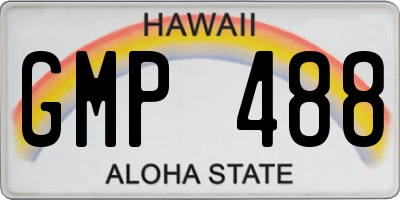 HI license plate GMP488