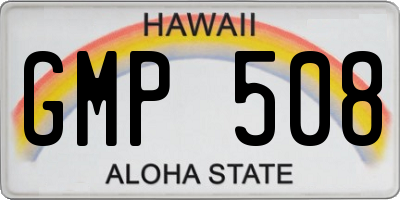 HI license plate GMP508
