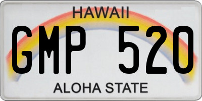 HI license plate GMP520