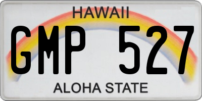 HI license plate GMP527