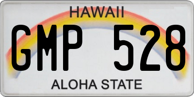 HI license plate GMP528