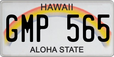 HI license plate GMP565