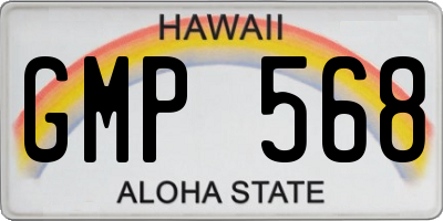 HI license plate GMP568