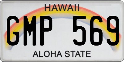 HI license plate GMP569