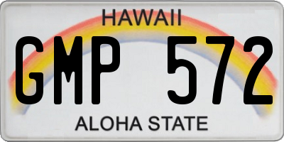 HI license plate GMP572
