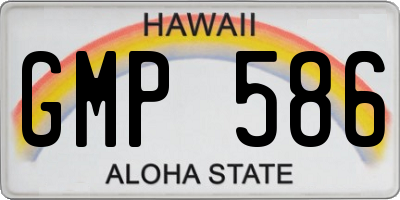 HI license plate GMP586