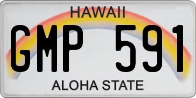 HI license plate GMP591