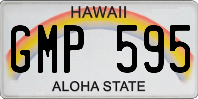 HI license plate GMP595