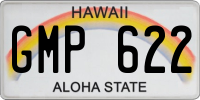 HI license plate GMP622