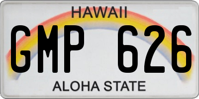 HI license plate GMP626