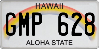 HI license plate GMP628