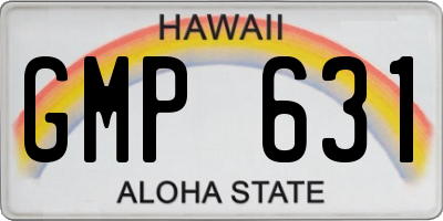 HI license plate GMP631