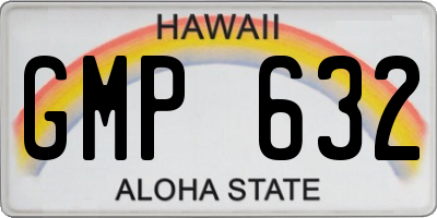 HI license plate GMP632