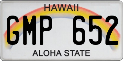 HI license plate GMP652