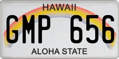 HI license plate GMP656