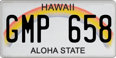 HI license plate GMP658