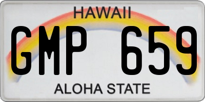 HI license plate GMP659