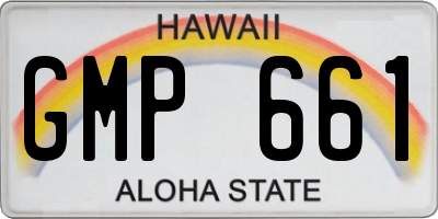 HI license plate GMP661