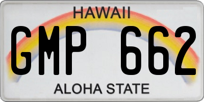HI license plate GMP662