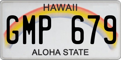 HI license plate GMP679