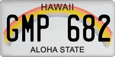 HI license plate GMP682