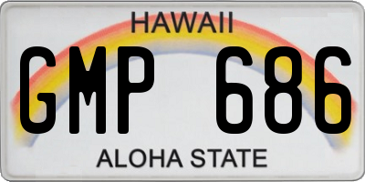 HI license plate GMP686