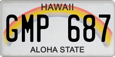 HI license plate GMP687