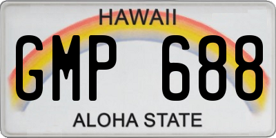 HI license plate GMP688
