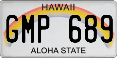 HI license plate GMP689