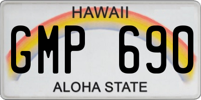 HI license plate GMP690