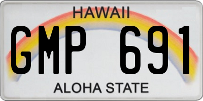 HI license plate GMP691