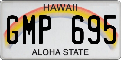 HI license plate GMP695