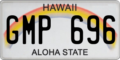 HI license plate GMP696