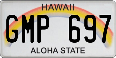 HI license plate GMP697