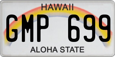HI license plate GMP699