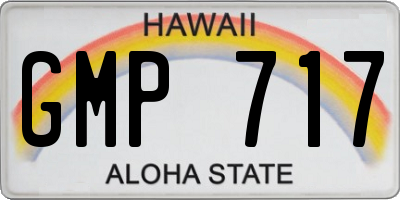 HI license plate GMP717