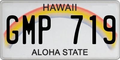HI license plate GMP719