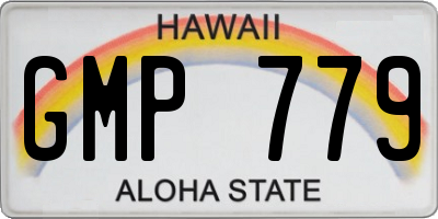 HI license plate GMP779