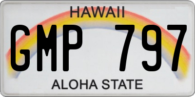 HI license plate GMP797