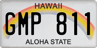 HI license plate GMP811