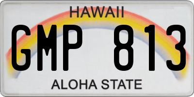HI license plate GMP813