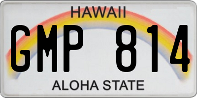 HI license plate GMP814