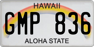 HI license plate GMP836
