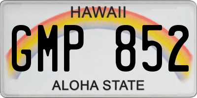 HI license plate GMP852