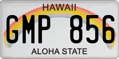 HI license plate GMP856