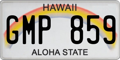 HI license plate GMP859