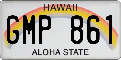 HI license plate GMP861