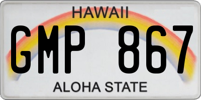 HI license plate GMP867