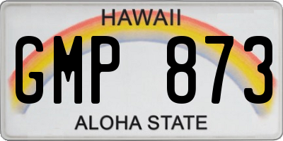 HI license plate GMP873