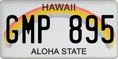 HI license plate GMP895